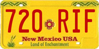 NM license plate 720RIF
