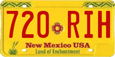 NM license plate 720RIH