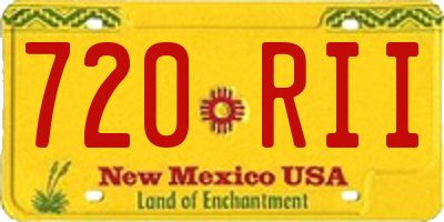 NM license plate 720RII