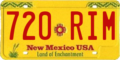 NM license plate 720RIM