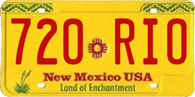 NM license plate 720RIO