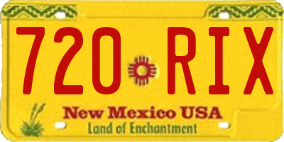 NM license plate 720RIX
