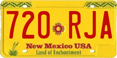 NM license plate 720RJA