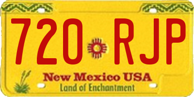 NM license plate 720RJP