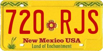 NM license plate 720RJS