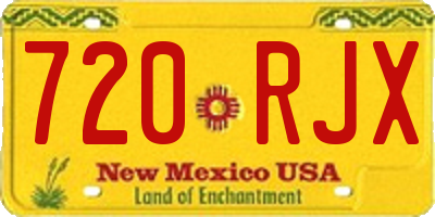 NM license plate 720RJX