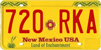 NM license plate 720RKA