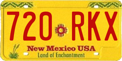 NM license plate 720RKX