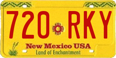NM license plate 720RKY