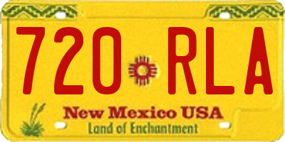 NM license plate 720RLA