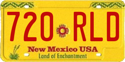 NM license plate 720RLD