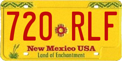 NM license plate 720RLF