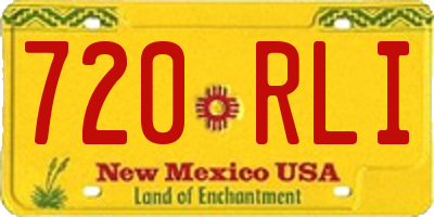 NM license plate 720RLI