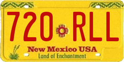 NM license plate 720RLL