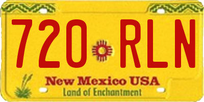 NM license plate 720RLN