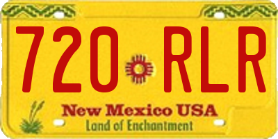 NM license plate 720RLR