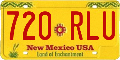 NM license plate 720RLU