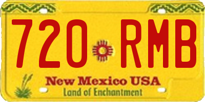 NM license plate 720RMB