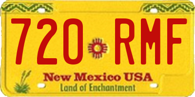 NM license plate 720RMF