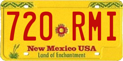 NM license plate 720RMI