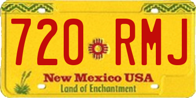 NM license plate 720RMJ
