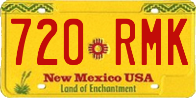 NM license plate 720RMK