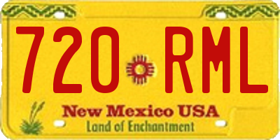 NM license plate 720RML