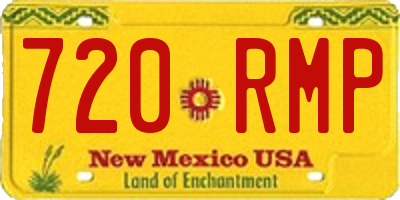 NM license plate 720RMP