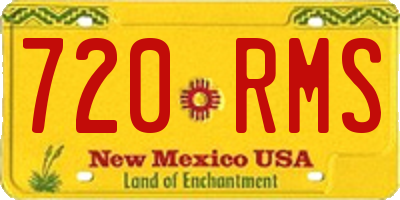 NM license plate 720RMS