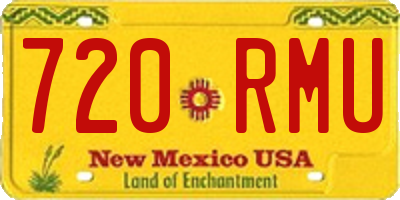 NM license plate 720RMU