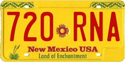 NM license plate 720RNA