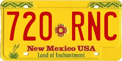 NM license plate 720RNC