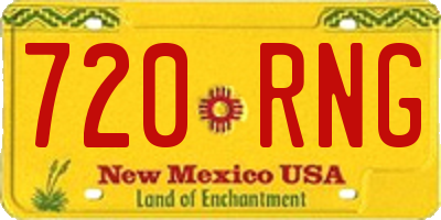 NM license plate 720RNG