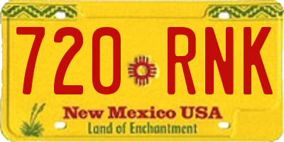 NM license plate 720RNK