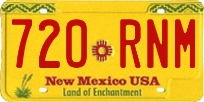 NM license plate 720RNM