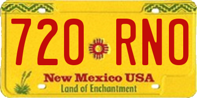 NM license plate 720RNO
