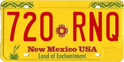 NM license plate 720RNQ