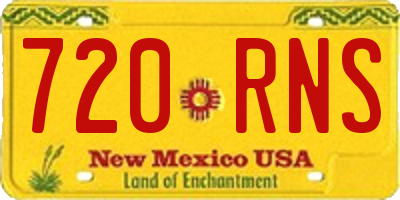 NM license plate 720RNS