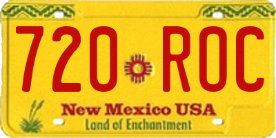 NM license plate 720ROC