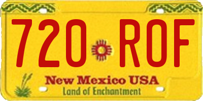 NM license plate 720ROF