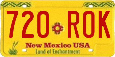 NM license plate 720ROK