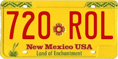 NM license plate 720ROL