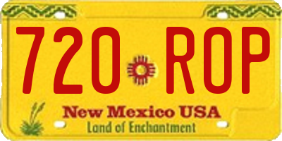 NM license plate 720ROP