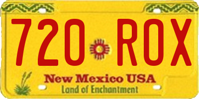 NM license plate 720ROX