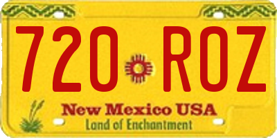 NM license plate 720ROZ