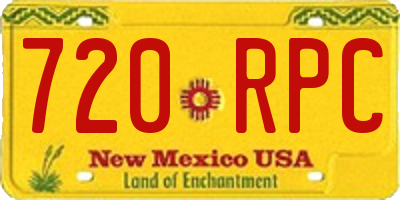 NM license plate 720RPC