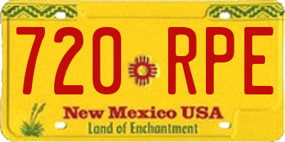 NM license plate 720RPE