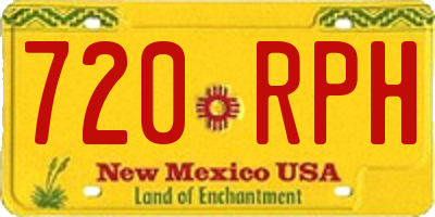 NM license plate 720RPH