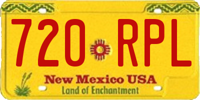 NM license plate 720RPL