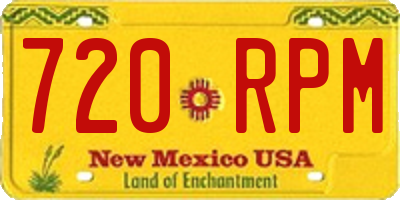 NM license plate 720RPM
